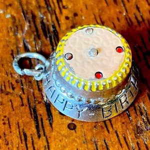 Sterling with enamel, movable, happy birthday to you charm
